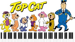 How to play Top Cat on piano keyboard TV theme Easy tutorial video from EPT [upl. by Brittnee]