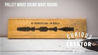 5 Pallet Wood Sound Wave Art  DIY Curious Creator [upl. by Gina]