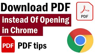 How To Download PDF instead of opening in browser Chrome  How To Download PDF File Without Opening [upl. by Morocco]