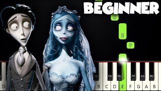 The Piano Duet  Corpse Bride  BEGINNER PIANO TUTORIAL  SHEET MUSIC by Betacustic [upl. by Nyrrek859]