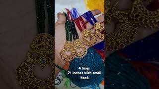 4 lines 21 inches with small hook combo offer 4 chains one locket 1000rs free shipping 7032223838 [upl. by Pavia]