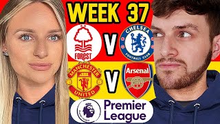 PREMIER LEAGUE PREDICTIONS WEEK 37 [upl. by Enicul694]