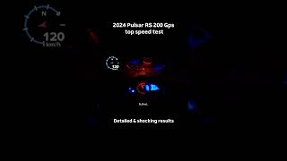 Pulsar RS 200 bs6 20 gps top speed test [upl. by Gunn]