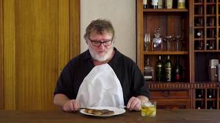 Gabe Newell Eats a Steak [upl. by Ecyoj]