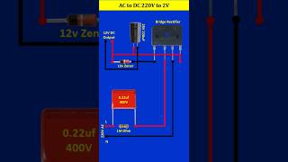 AC 220 V to DC 2 V Convert shorts electricedison converter [upl. by Poore]