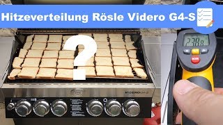 Hitzeverteilung im Rösle Gasgrill Videro G4S  Toastbrot Test Version 20  deutsch [upl. by Aileek]