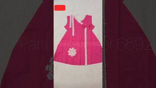 Frock Cutting Stitching and designing with LaceBaby Frock Cuttingamp Stitching shorts ytshorts [upl. by Anialem]