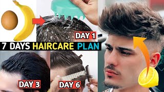 7 DAYS STEP BY STEP Haircare Plan For Better Hair  STOP Hairfall Dandruff Grey Hair  Hair Care [upl. by Llemrej35]