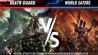 Death Guard VS World Eaters GIVEAWAY Warhammer 40k Battle Report [upl. by Tehr]