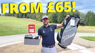 MEGA SAVINGS ON GOLF BAGS amp EQUIPMENT  SAM THE REAL GOLF DEAL SHARMAN [upl. by Neirda]