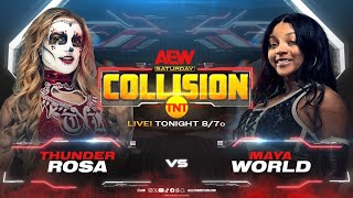 WWE 2K24 Thunder Rosa Vs Maya World  AEW Collision 72724 [upl. by Farrish]