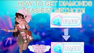 HOW TO EASILY GET DIAMONDS IN ROYALE HIGH FASTEST METHODS [upl. by Gylys]