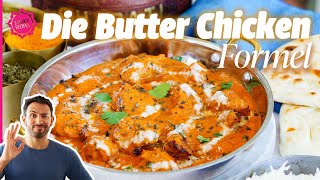 BUTTER CHICKEN Rezept  Mit wertvollen Tipps vom Inder [upl. by Tema]