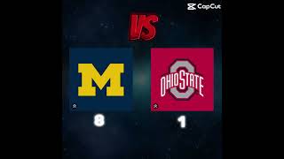 Ohio state vs Michigan foryou youtube collegefootball [upl. by Chara]