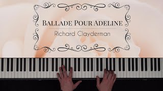 Richard Clayderman  Ballade Pour Adeline  Piano Cover amp Sheet Music [upl. by Thecla]