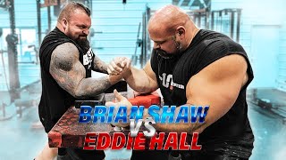 BRIAN SHAW VS EDDIE HALL ARM WRESTLING CRACKED HIS ARM [upl. by Nuli]