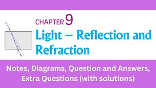 Ch9 LightReflection amp Refraction  Notes QA Diagrams Extra queswith solu  Class 10 Science [upl. by Haynes266]