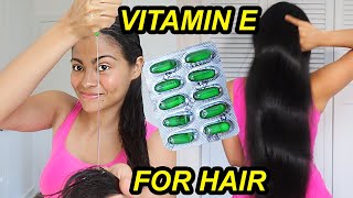 VITAMIN E CAPSULES FOR EXTREME HAIR GROWTH  Stop hair fall amp Fix Rough Frizzy hair [upl. by Delfine785]