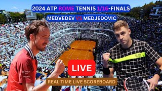 Daniil Medvedev Vs Hamad Medjedovic LIVE Score UPDATE Today Tennis Match 2024 ATP Rome 116Finals [upl. by Eleynad]