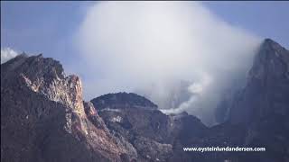 Lava Dome of 2018 Merapi Volcano  Timelapse video 4K [upl. by Neila]