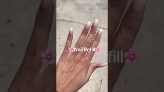 Nail Refill nailart naildesign nails whitenails ombrenails [upl. by Marrin]