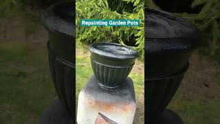 Repainting Garden Pots🪴TheHappyPlaceGardengardening reuse [upl. by Parsifal]