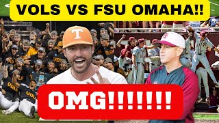 OMG  OMAHA CWS TENNESSEE BASEBALL VS FLORIDA STATE BASEBALL AFTER GAME SHOW [upl. by Amikat]