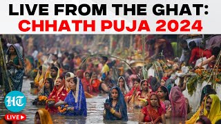 Chhath Puja 2024 LIVE  Chhath Puja Rituals LIVE  Surya Arghya LIVE  Chhath Puja Celebrations LIVE [upl. by Ahsiat990]