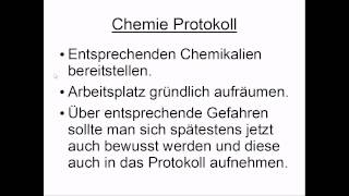 Chemie Protokoll [upl. by Birchard550]