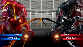 Red Venom amp Red Spider Man VS Venom amp Black Spider Man  Marvel vs Capcom Infinite [upl. by Acnairb]