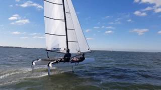 Nacra 17 Sailing  Stable Downwind Sailing [upl. by Shelman]