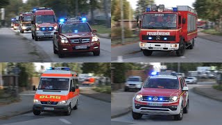 Gefahrgutübung in Störfallbetrieb Einsatzfahrten Feuerwehr und Rettungsdienst in Geesthacht [upl. by Philipa]