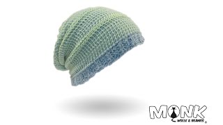 Mütze häkeln  Mustermix Beanie  Tunesisch häkeln Teil 1 [upl. by Htebasyle]