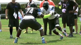 No1 OL recruit Greg Little shuts downs the competition at NIKE The Opening [upl. by Nichols]