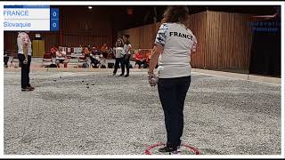 Petanque European Championship 2024 Women Double France vs Slovakia [upl. by Aniar]