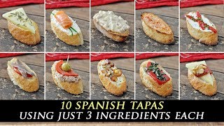 10 Incredible 3INGREDIENT Spanish TAPAS [upl. by Anum]