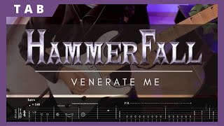 HammerFall  Venerate Me  TAB  Rhythm Guitar Cover hammerfall [upl. by Harshman]