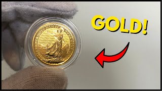 UNBOXING 14 OUNCE GOLD BRITANNIA [upl. by Danila]