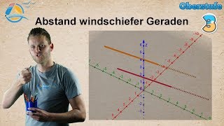 Abstand windschiefer Geraden  Gymnasium  Geraden und Ebenen  StrandMathe  Übung 3 [upl. by Retsevlys67]