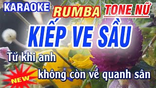 karaoke Kiếp Ve Sầu  RUMBA  tone Nữ  karaoke Thanh Trà [upl. by Yelir]