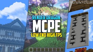 Render dragon 121 shader for mcpe in low end device ULTRA REALITIC in Android MINECRAFT PE [upl. by Wernick]