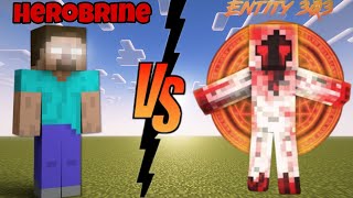 Herobrine vs entity 303 battle  Epic mob battle [upl. by Jedd114]