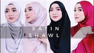 6 STYLES  SATIN SHAWL TUTORIAL [upl. by Ahsekyw]