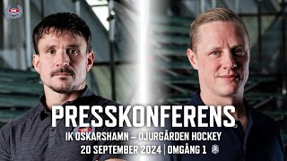 Presskonferens  IK Oskarshamn – Djurgården Hockey [upl. by Soule]