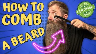 How to Comb a Beard  Properly Demonstrated amp Explained [upl. by Erdnuaed]