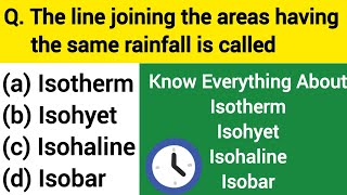 What is Isotherm Isobar Isohaline Isohyet  Geography through Map UPSC IAS PCS Exams [upl. by Osugi]