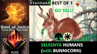 STANDARD SELESNYA HUMANS 295 MYTHIC🌳☀️BO1 RANKED MTG ARENA LOST CAVERNS OF IXALAN LCI [upl. by Adiari]