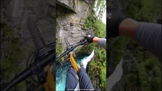 crossing mountain railing en bycycle shorts youtubeshorts [upl. by Nlyak]