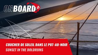 Dernier coucher de soleil dans le PotauNoir pour Alan Roura  Vendée Globe 2024 [upl. by Annaej]