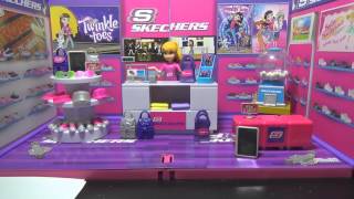 Skechers Shoe Store miWorld Play Set from Jakks Pacific Opening and Review [upl. by Hickie]